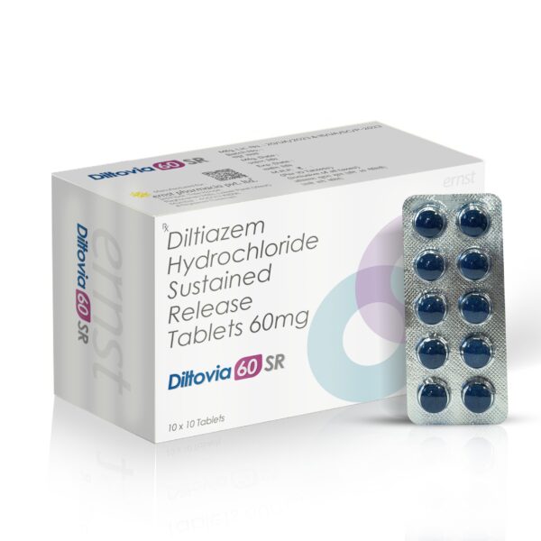 DILTOVIA 60 SR Tablets - Diltiazem Hydrochloride Sustained Release Tablets 60 mg