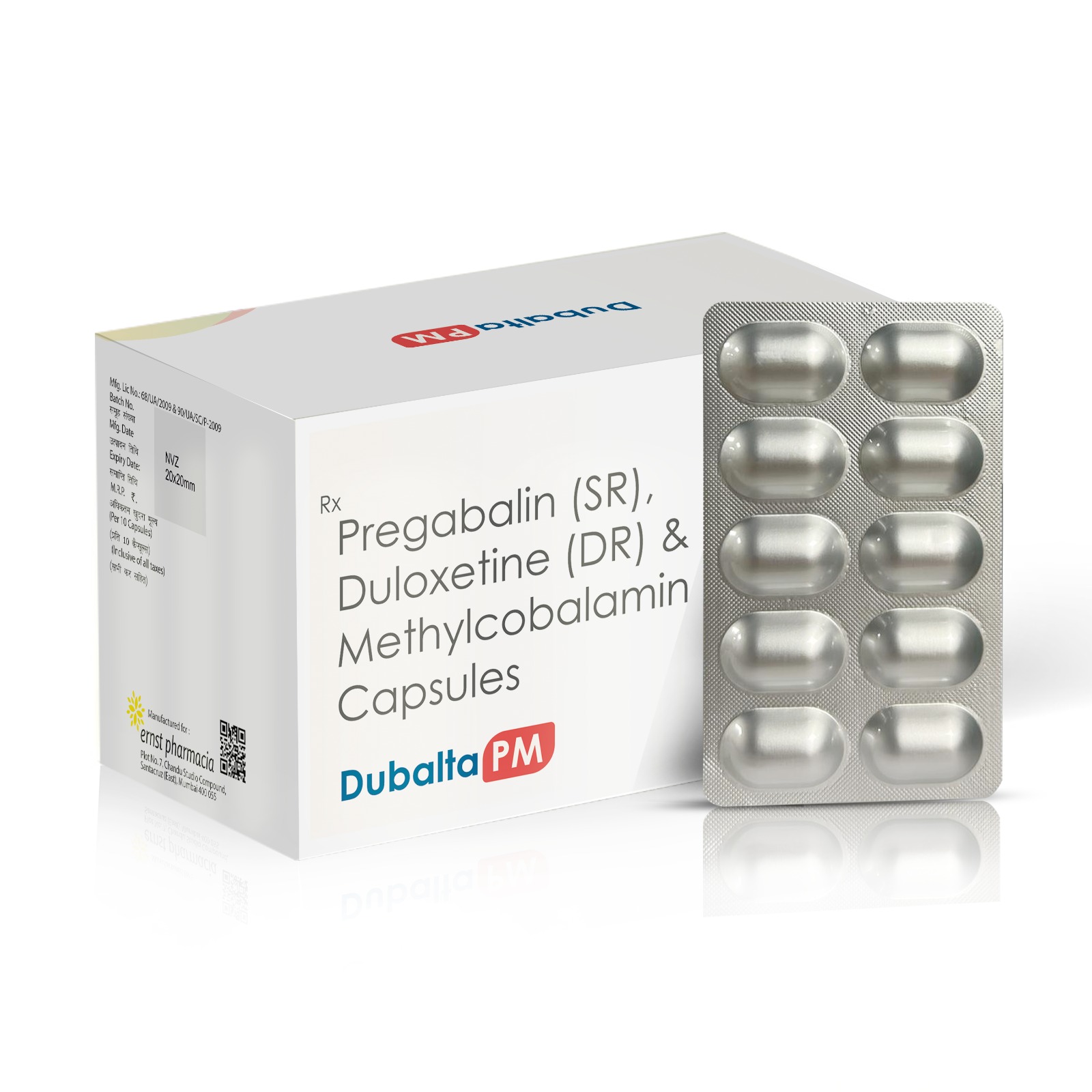 DUBALTA PM - Pregabalin SR, duloxetine DR & methylcobalamin capsules 