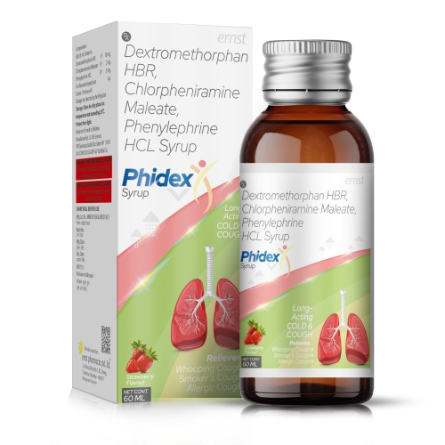 Dextromethorphan HBr, Chlorpheniramine Maleate, Phenylephrine HCl Syrup - PHIDEX Syrup