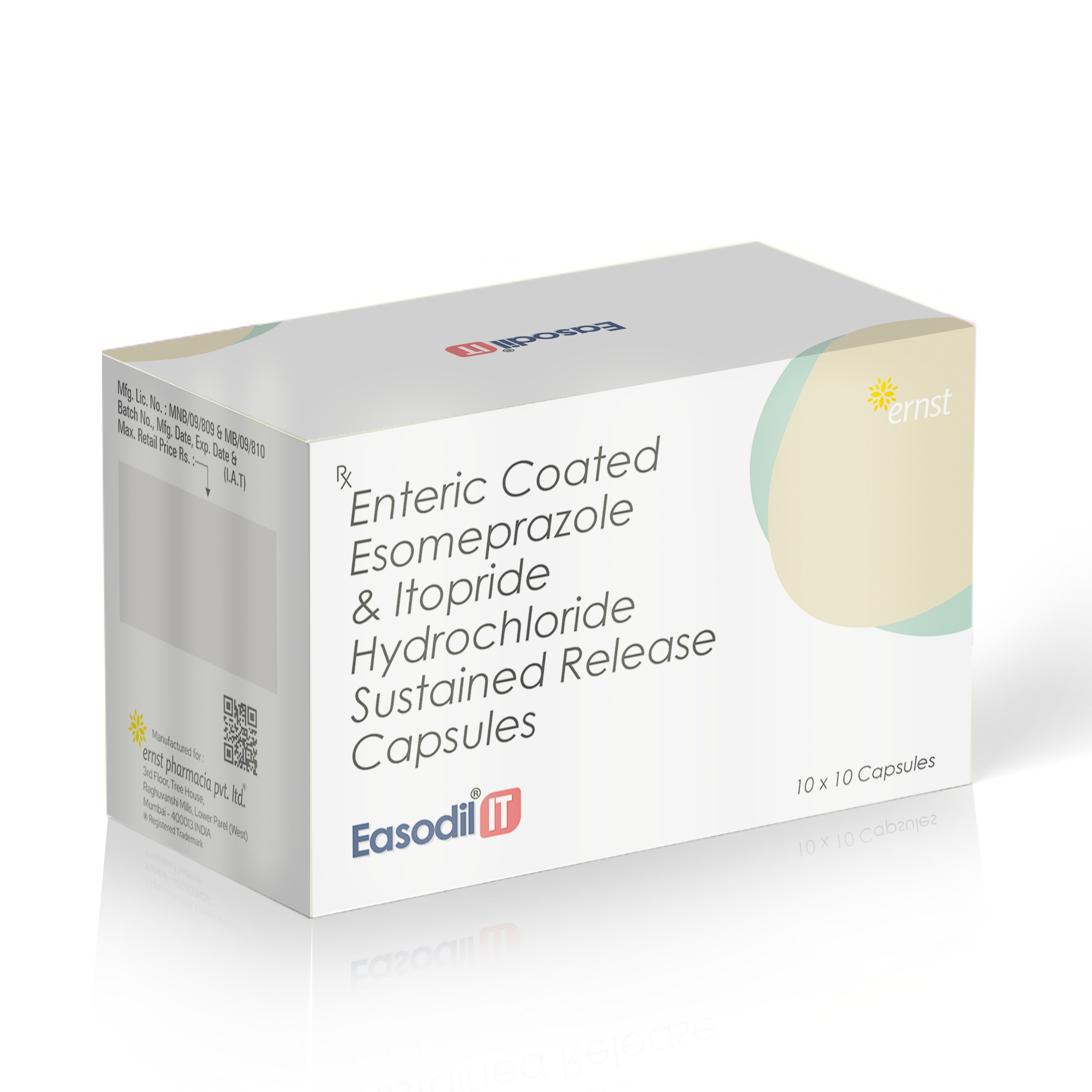 Enteric Coated Esomeprazole & Itopride Hydrochloride Sustained release capsules – EASODIL IT Capsules