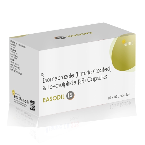 Esomeprazole 40mg & Levosulpiride 75 mg (SR) Capsules - EASODIL LS Capsules - Ernst Pharmacia
