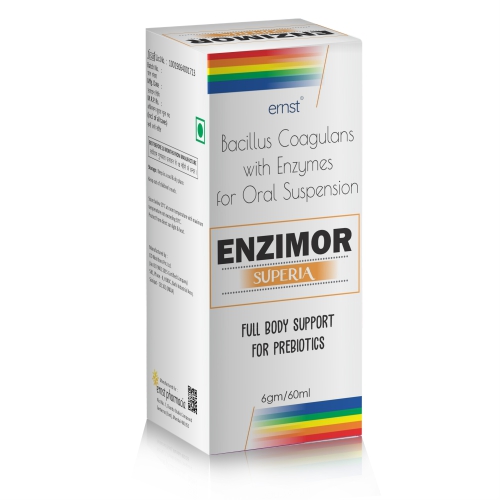 Bacillus Coagulans Alpha Amylase Enzymes Oral Suspension - ENZIMOR SUPERIA Suspension - Ernst Pharmacia