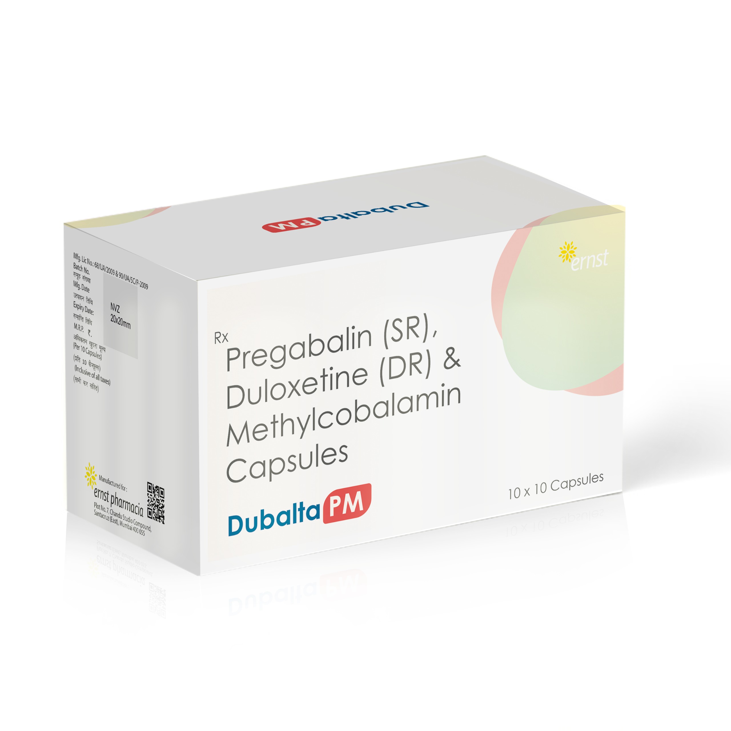 Ernst Pharmacia - DUBALTA PM - Pregabalin SR, duloxetine DR & methylcobalamin capsules 