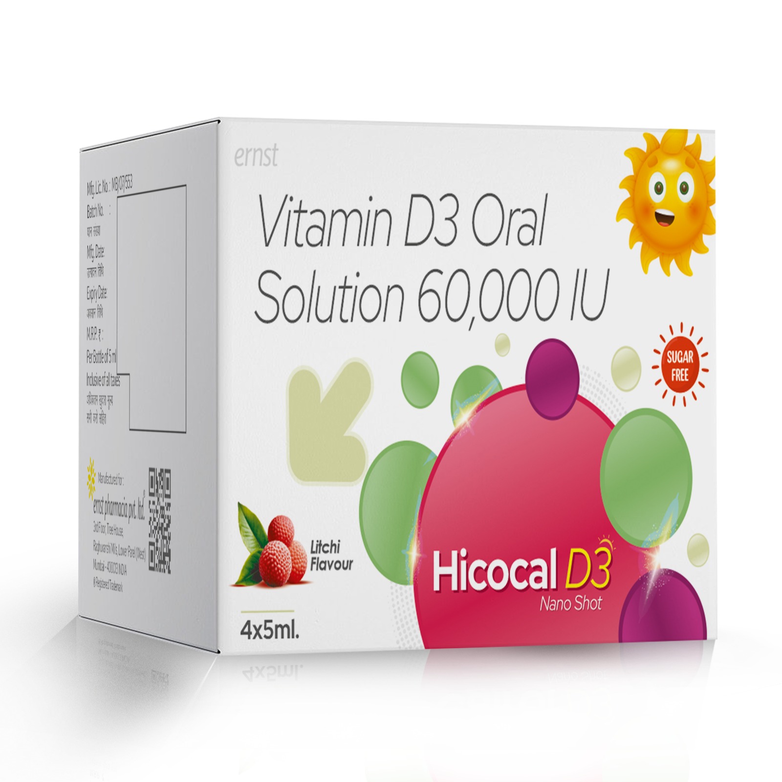 Ernst Pharmacia - Vitamin D3 Oral Solution 60000 IU - HICOCAL D3 SHOTS