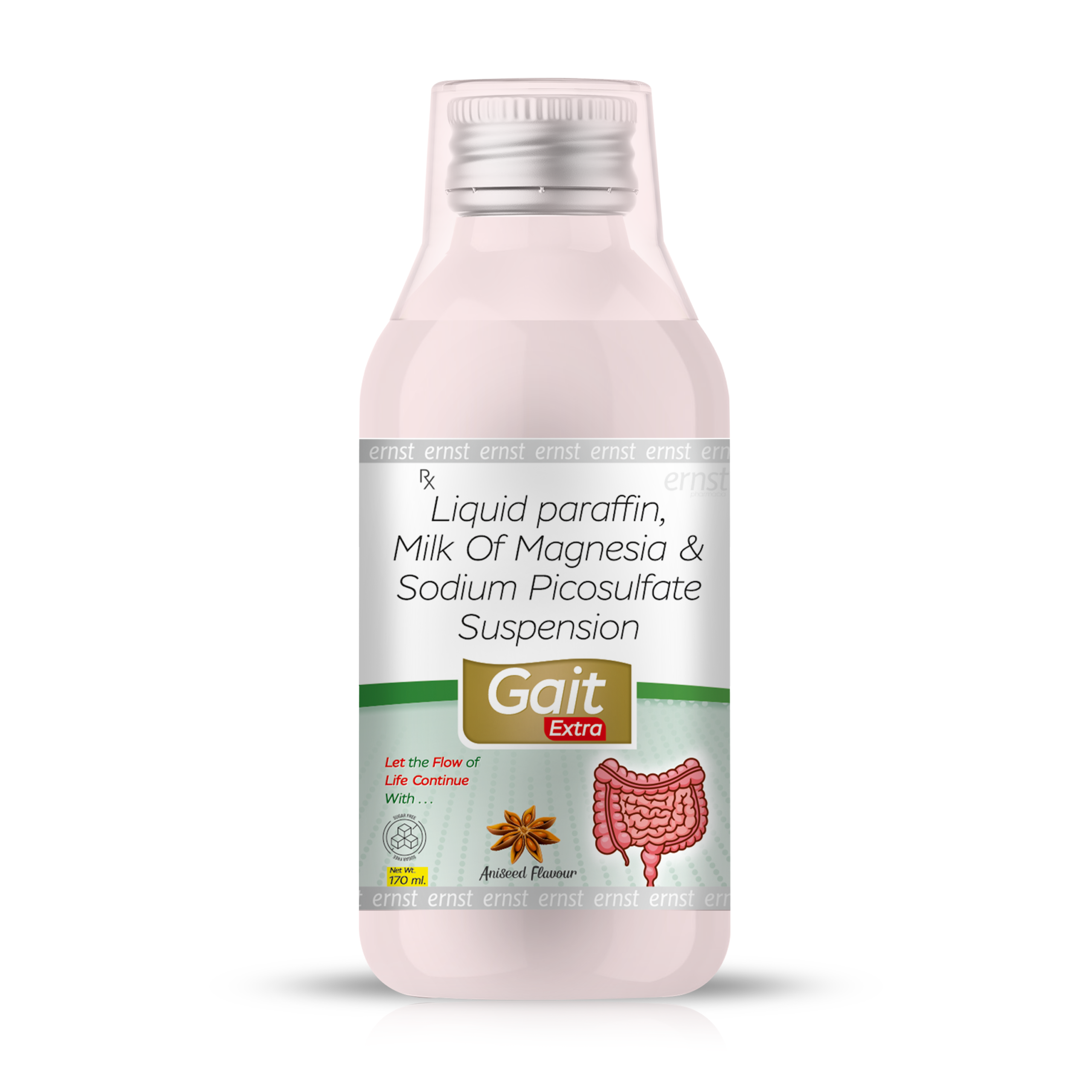 Liquid Paraffin Milk Of Magnesia & Sodium Picosulfate Suspension - GAIT EXTRA Suspension - Ernst Pharmacia