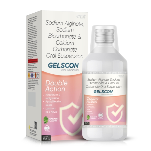 Sodium Alginate Sodium Bicarbonate & Calcium Carbonate Oral Suspension - GELSCON Suspension