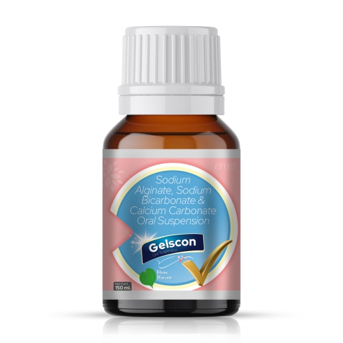 Sodium Alginate Sodium Bicarbonate & Calcium Carbonate Oral Suspension - GELSCON Oral Suspension - Ernst Pharmacia