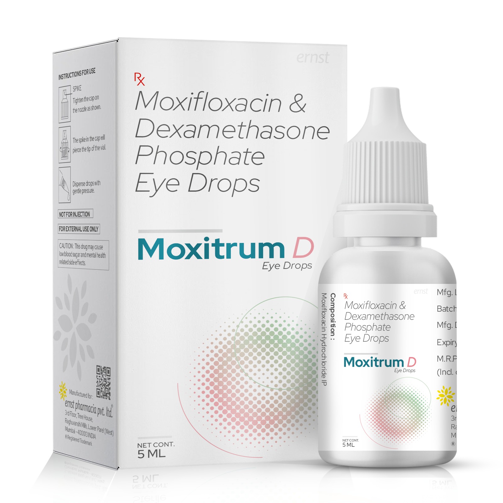 MOXITRUM D Eye Drops - Moxifloxacin & Dexamethasone Eye Drops