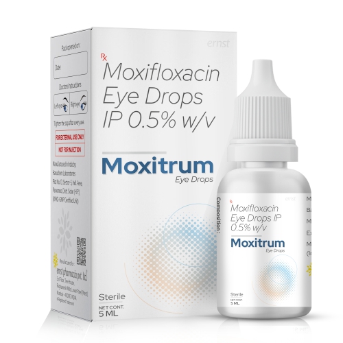 MOXITRUM Eye Drops - Moxifloxacin Eye Drops IP 0.5% wv