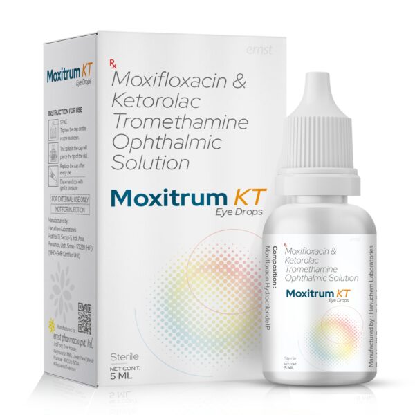 MOXITRUM KT Eye Drops - Moxifloxacin & Ketorolac Tromethamine Ophthalmic Solution