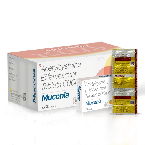Acetylcysteine Effervescent Tablets 600 Mg - MUCONIA Tablets