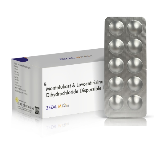 Montelukast & Levocetirizine Dihydrochloride Dispersible Tablets - ZEZAL M Kid