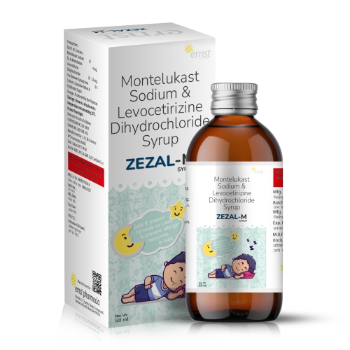Montelukast Sodium & Levocetirizine Dihydrochloride Syrup - ZEZAL M Syrup