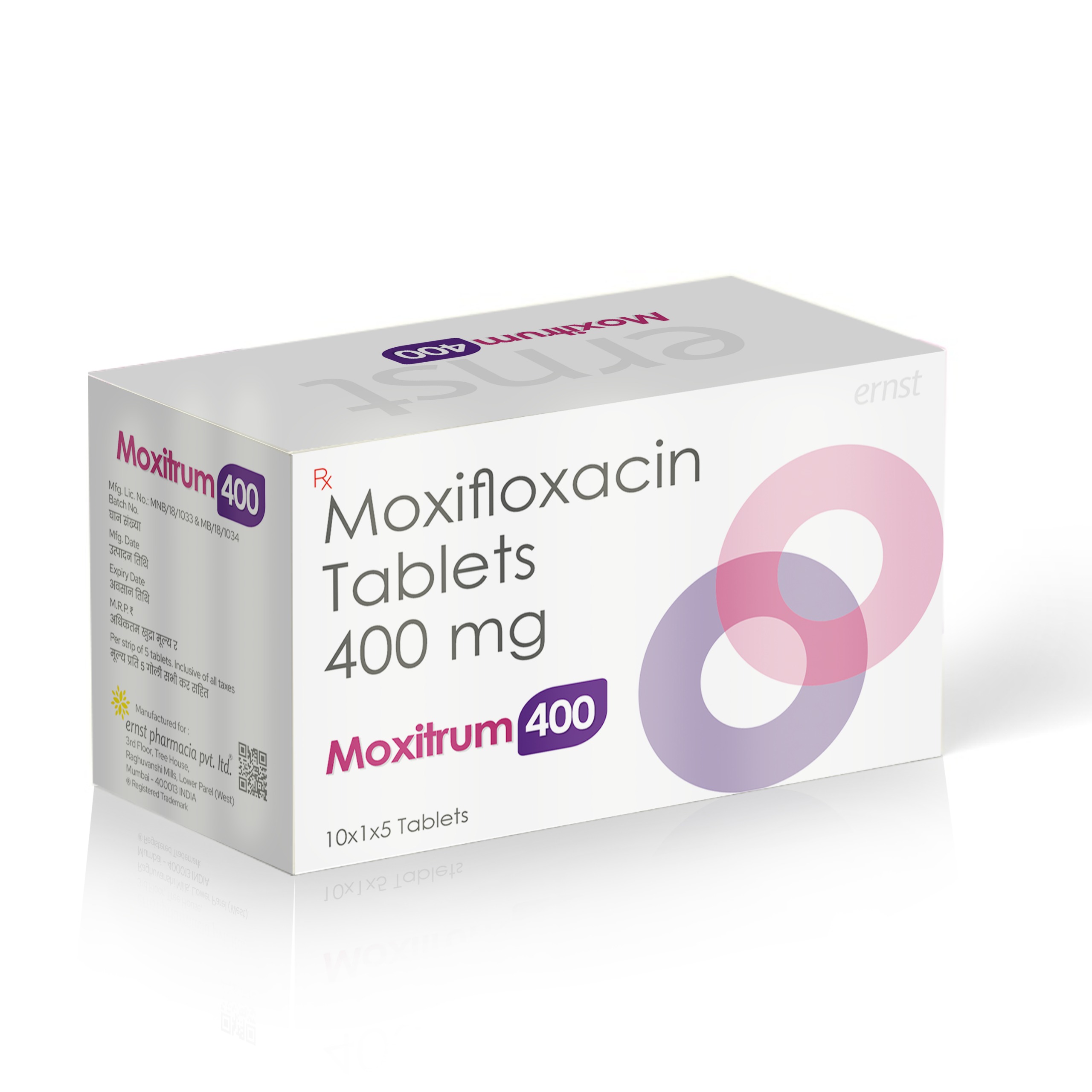 Moxifloxacin Tablets 400 MG - MOXITRUM 400 Tablets - Ernst Pharmacia