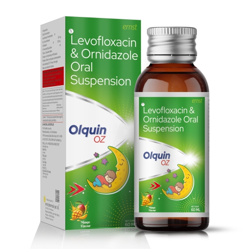Levofloxacin & Ornidazole Oral Suspension - OLQUIN OZ Suspension