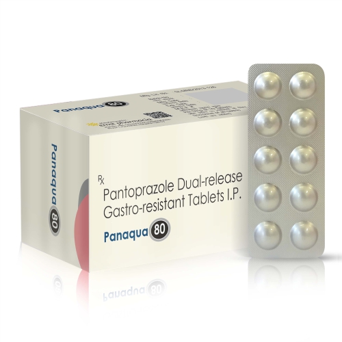 Pantoprazole Dual Release Gastro Resistant Tablets IP - PANAQUA 80 Tablets