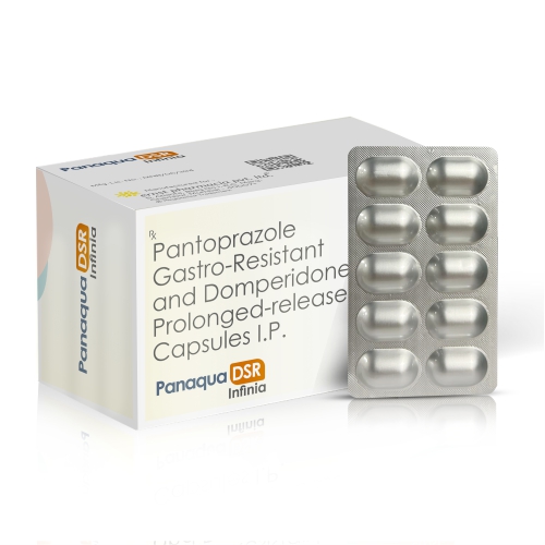 Pantoprazole Gastro Resistant & Capsules Domperidone Prolonged Release Capsules IP - PANAQUA DSR Infinia