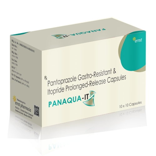 Pantoprazole Gastro Resistant & Itopride PR Capsules - PANAQUA IT Capsules - Ernst Pharmacia
