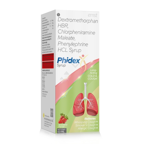 Dextromethorphan HBr, Chlorpheniramine Maleate, Phenylephrine HCl Syrup - PHIDEX Syrup - Ernst Pharmacia