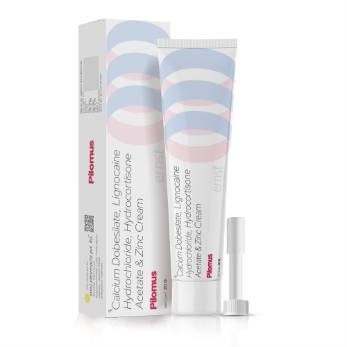 Calcium Dobesilate Lignocaine Hydrochloride Hydrocortisone Acetate & Zinc Cream - PILOMUS Cream