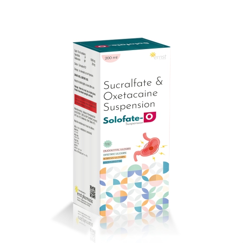 Sucralfate & Oxetacaine Suspension - SOLOFATE O Syrup - 200ML - Ernst Pharmacia