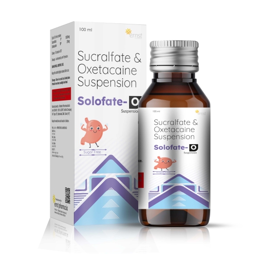 Sucralfate & Oxetacaine Suspension - SOLOFATE O Syrup - 100ML