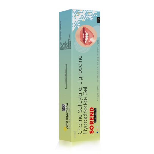 Choline Salicylate Lidocaine Hydrochloride Gel - SOREND Mouth Ulcer Gel - Ernst Pharmacia