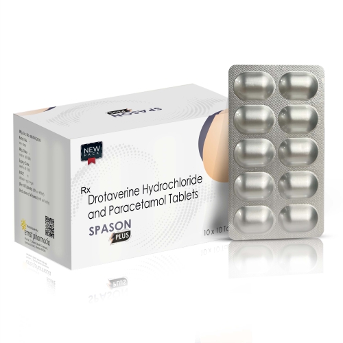 SPASON PLUS Tablets - Drotaverine Hydrochloride & Paracetamol Tablets