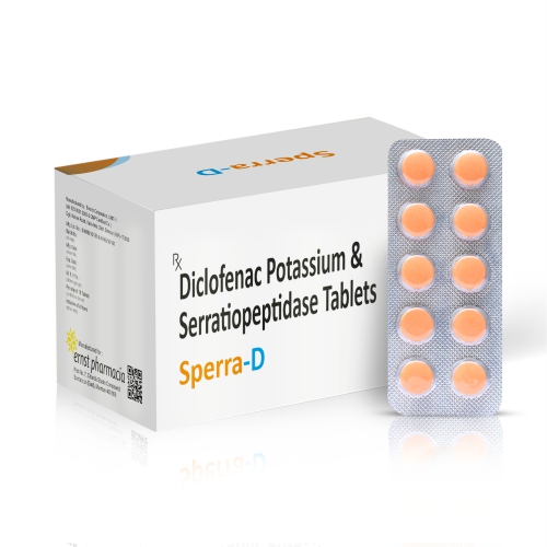 SPERRA D Tablets - Diclofenac Potassium & Serratiopeptidase Tablets