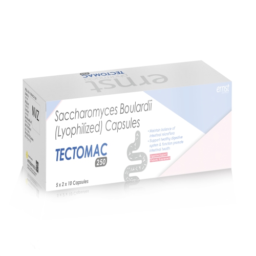 Saccharomyces Boulardii Capsules - Ernst PPharmaciaSaccharomyces Boulardii Capsules (Lyophilized) - TECTOMAC 250 Capsules- TECTOMAC 250 Capsules - Image 2 Saccharomyces Boulardii Capsules (Lyophilized) - TECTOMAC 250 Capsules - Ernst Pharmacia