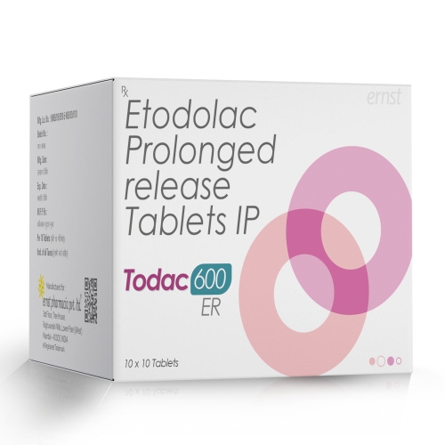 Ernst Pharmacia - TODAC 600 ER Tablets - Etodolac Prolonged Release Tablets IP 600 Mg