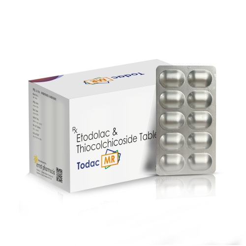 TODAC MR Tablets - Etodolac & Thiocolchicoside Tablets