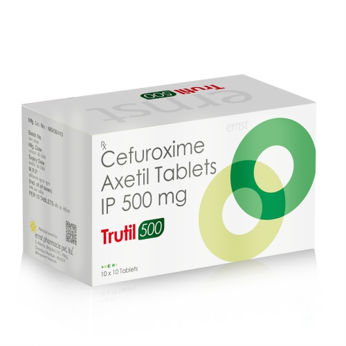 Cefuroxime Axetil Tablets IP 500MG - TRUTIL 500 Tablets - Ernst Pharmacia