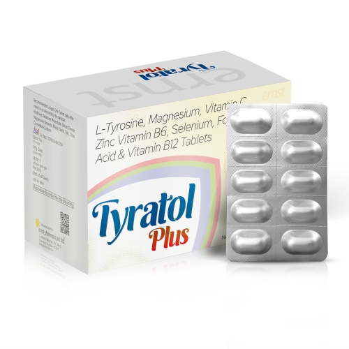 TYRATOL PLUS Tablets - L-Tyrosine Magnesium Vitamin C Zinc Vitamin B6 Selenium Folic Acid & Vitamin B12 Tablets