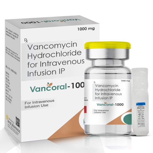 Vancomycin 1000MG Injection - VANCORAL 1000 Injection