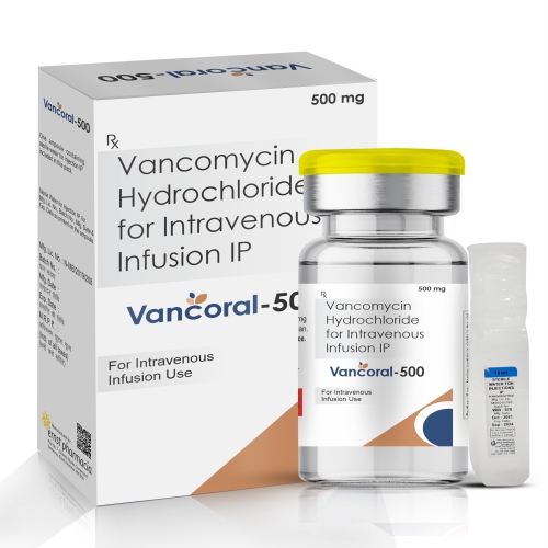 Vancomycin Hydrochloride For Intravenous Infusion IP - VANCORAL 500 Vancomycin Hydrochloride For Intravenous Infusion IP - VANCORAL 500 Infusion