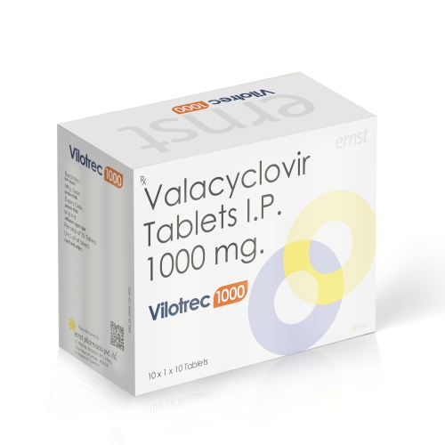 Valacyclovir Tablets IP 1000 Mg - VILOTREC 1000 - Ernst Pharmacia