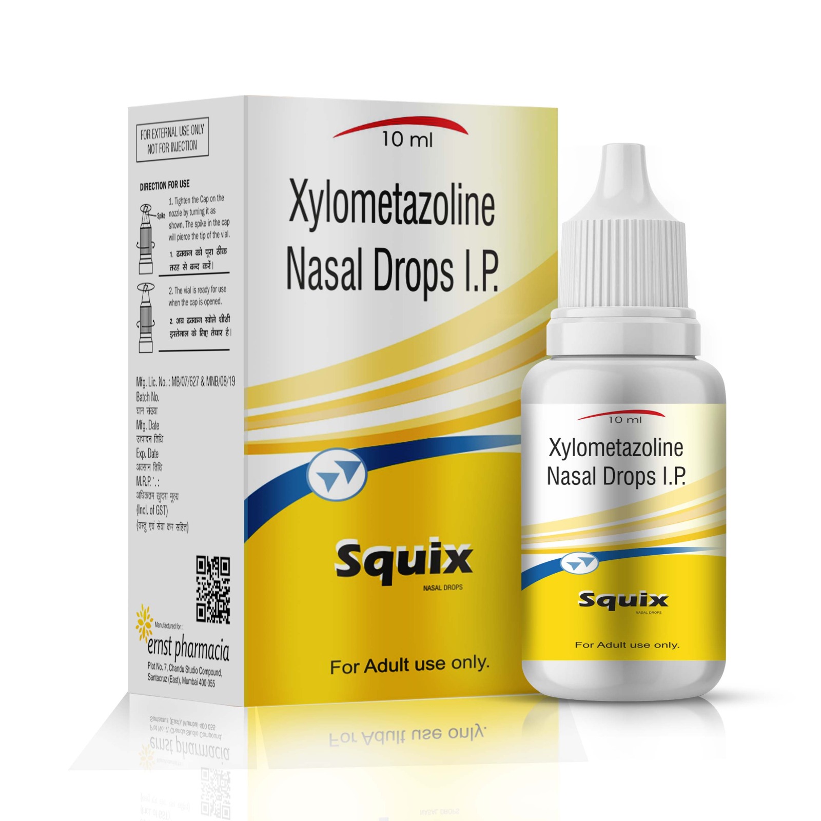 Xylometazoline Nasal Drops IP - SQUIX Nasal Spray