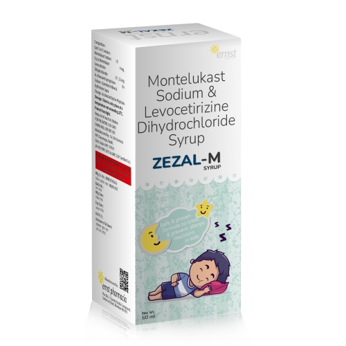 Montelukast Sodium & Levocetirizine Dihydrochloride Syrup - ZEZAL M Syrup - Ernst Pharmacia