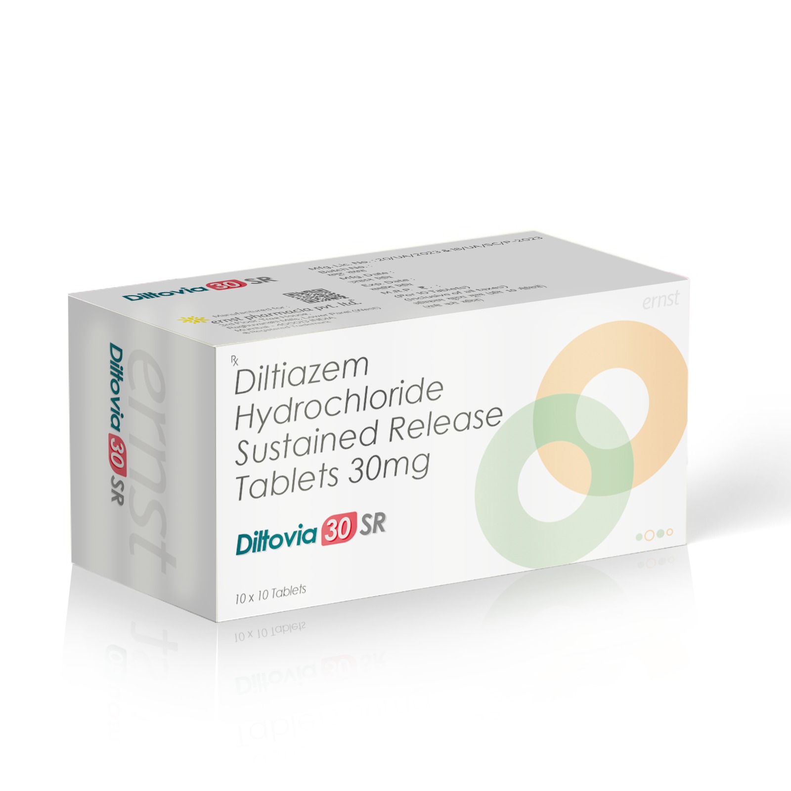 Diltiazem Hydrochloride Sustained Release Tablets 30 Mg - DILTOVIA 30 SR Tablets - Ernst Pharmacia