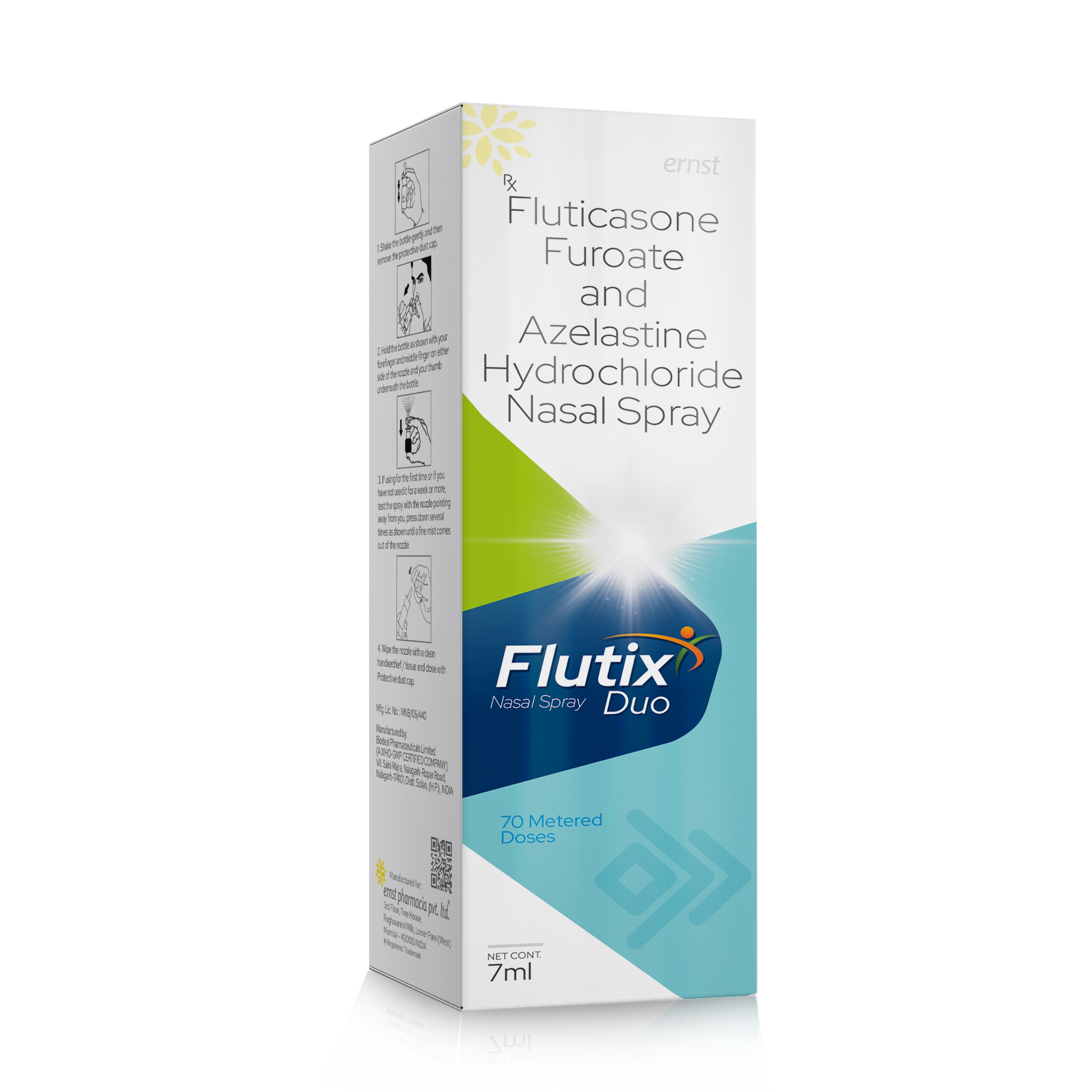 Fluticasone Furoate & Azelastine Hydrochloride Nasal Spray - FLUTIX Duo Nasal spray - Ernst Pharmacia