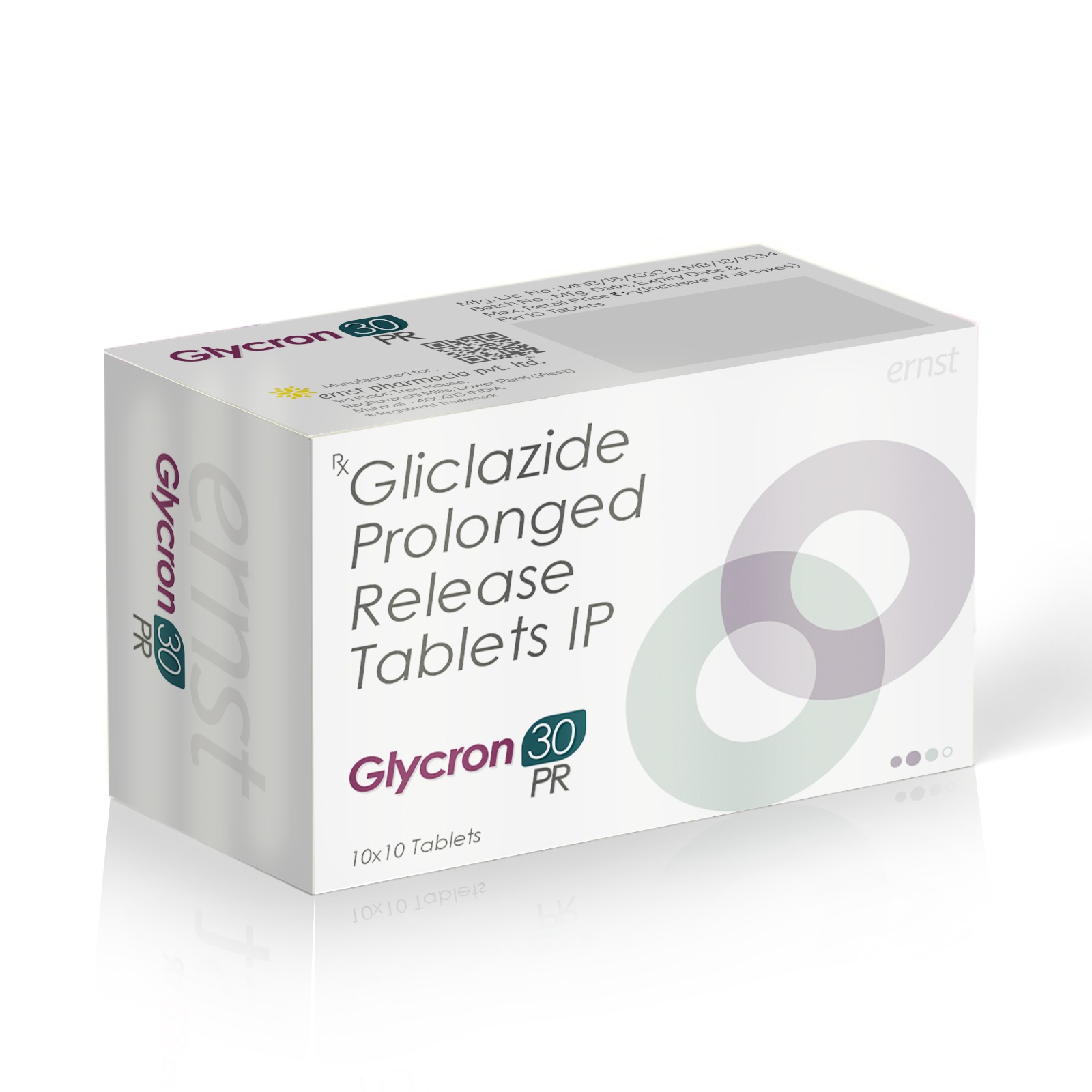 Gliclazide Prolonged Release Tablets IP 30 Mg - GLYCRON 30 PR Tablet - Ernst Pharmacia