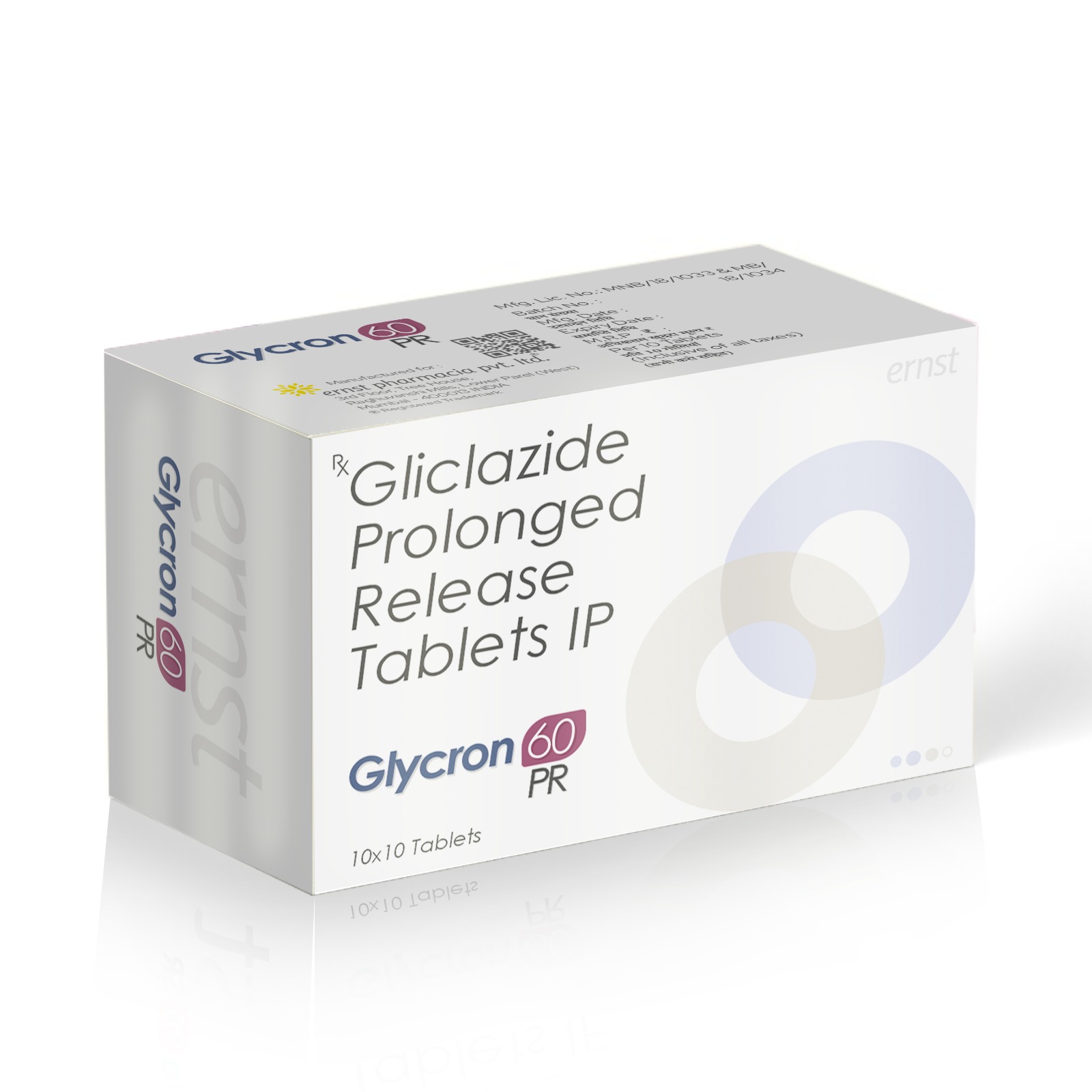 Gliclazide Prolonged Release Tablets IP 60 Mg - GLYCRON 60 PR Tablet - Ernst Pharmacia