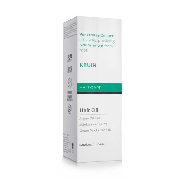 Hair Oil with Argan Oil, Jojoba Seed Oil & Green Tea Extract - KRUIN Hair Oil - Ernst Pharmacia