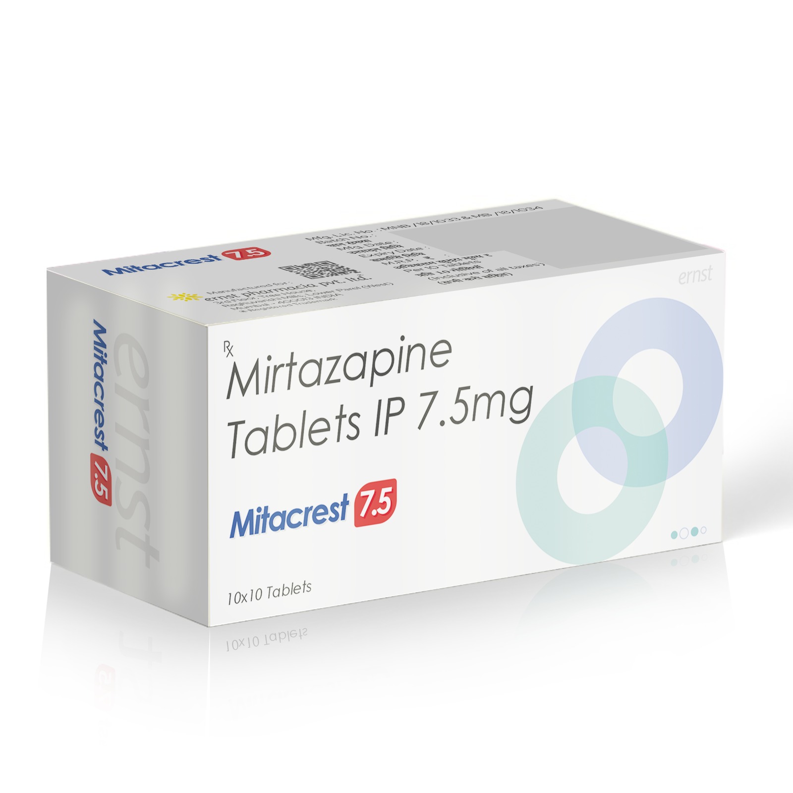 Mirtazapine Tablet IP 7.5 Mg - MITACREST 7.5 Tablets - Ernst Pharmacia