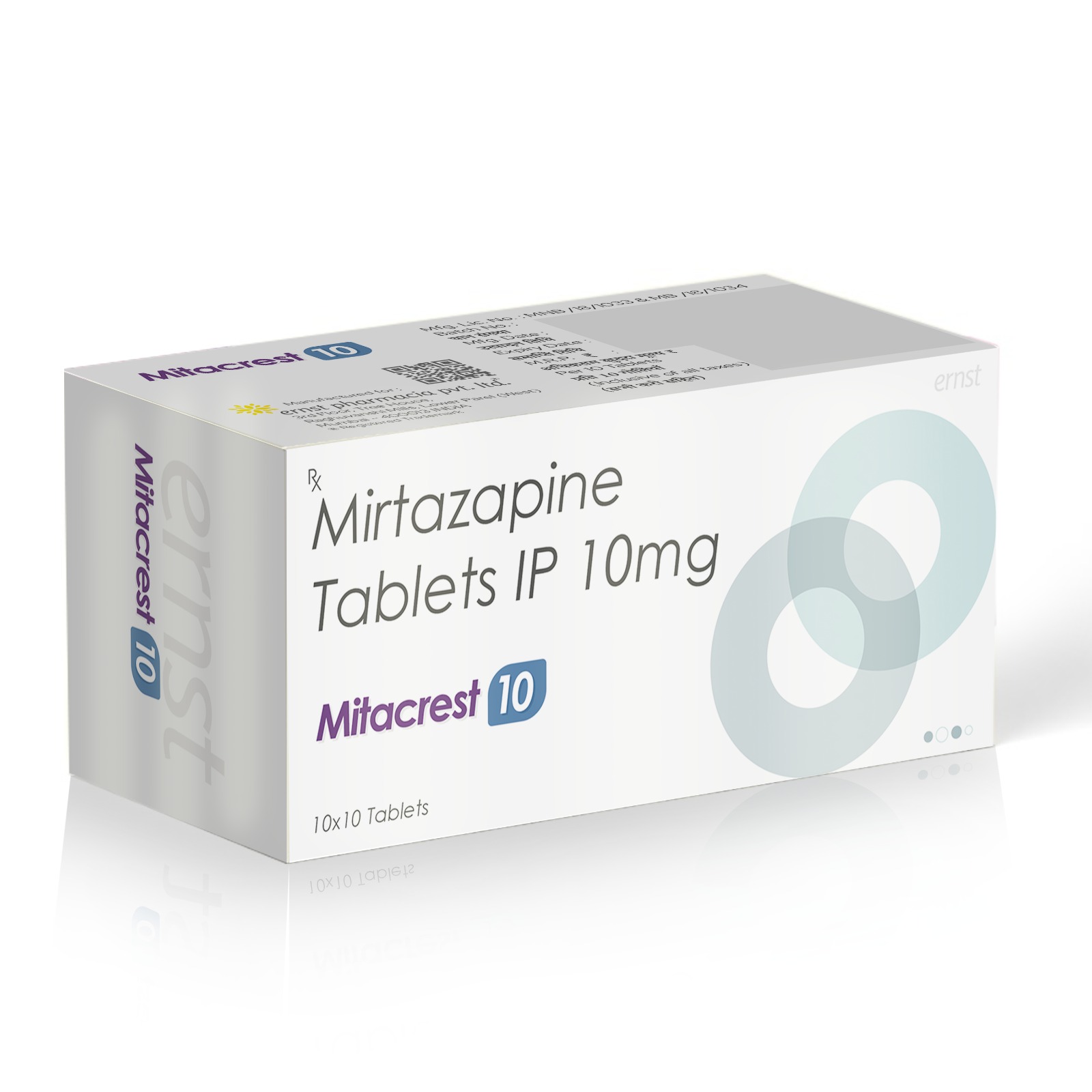 Mirtazapine Tablets IP 10 Mg - MITRACREST 10 Tablets - Ernst Pharmacia