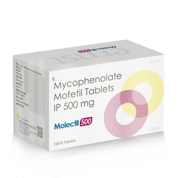 Mycophenolate Mofetil Tablets IP 500 Mg - MOLECTIL 500 Tablets - Ernst Pharmacia