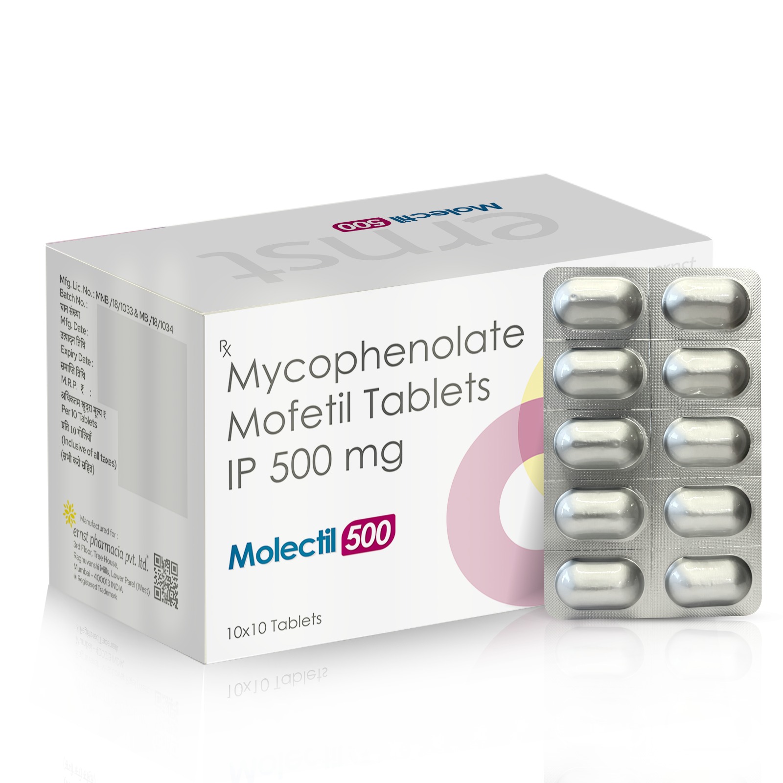 Mycophenolate Mofetil Tablets IP 500 Mg - MOLECTIL 500 Tablets
