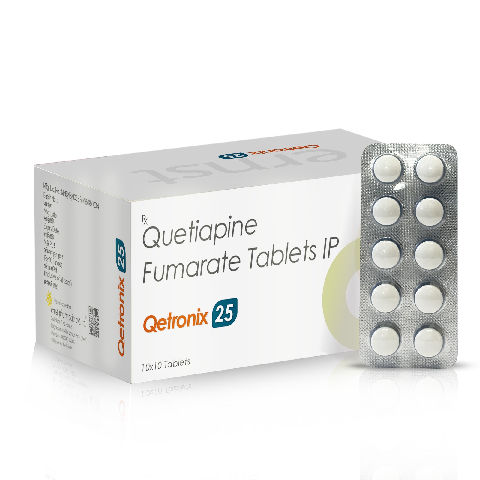 Quetiapine Fumarate Tablets IP 25 Mg