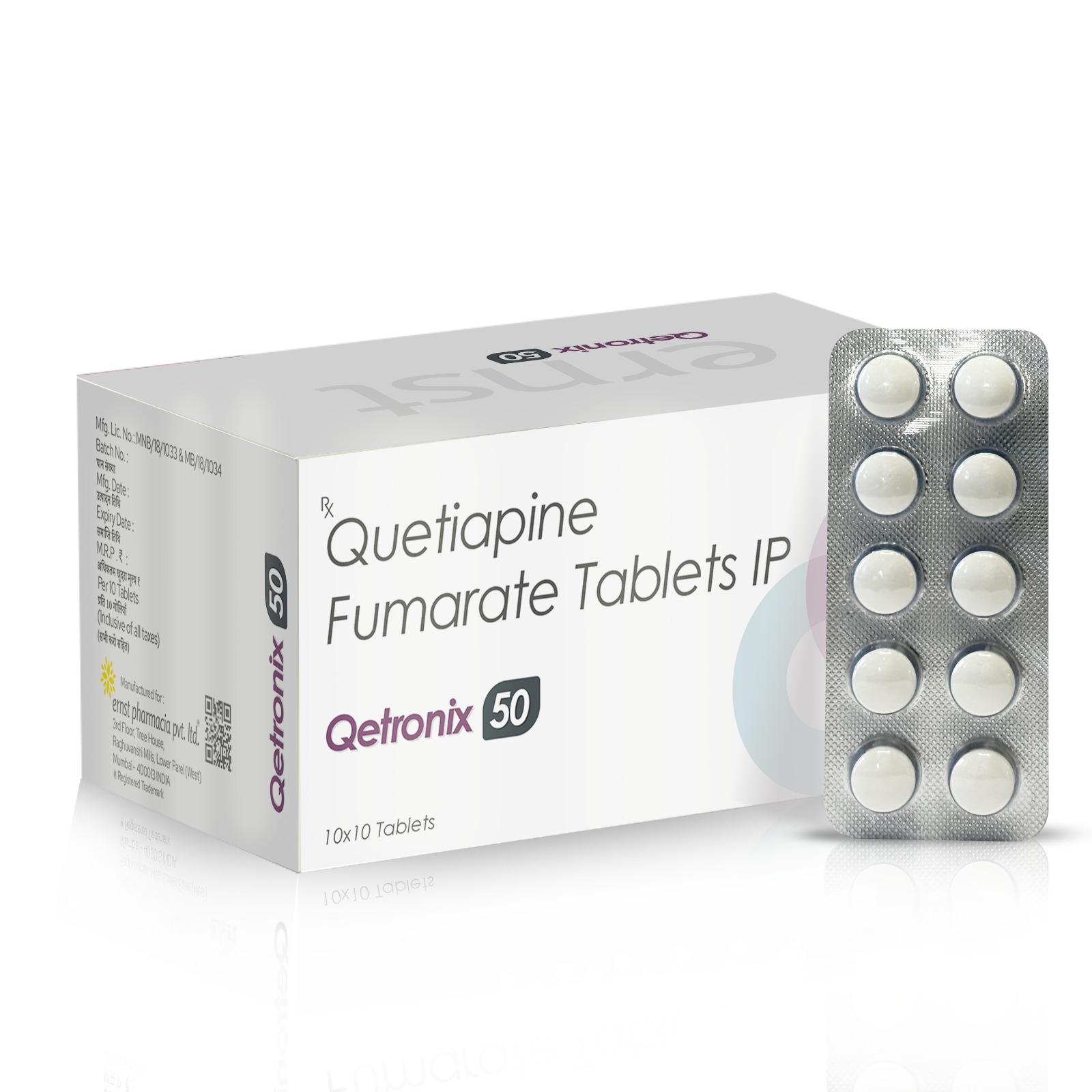 Quetiapine Fumarate Tablets IP 50 Mg